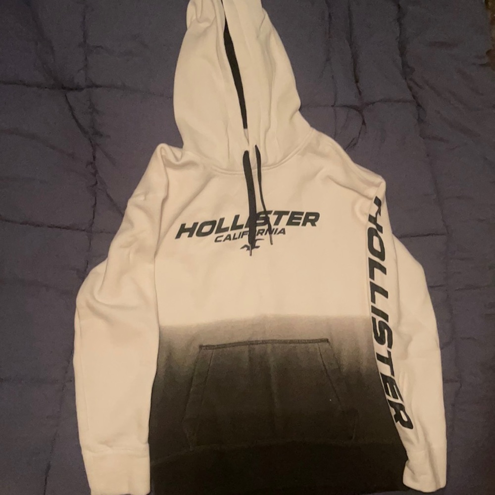 Black and white mens hollister hoodie